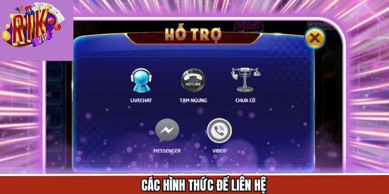 Một số cách thức liên hệ được sử dụng phổ biến